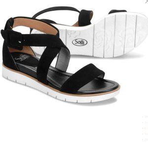 Sofft Mira Platform Sandals in black
